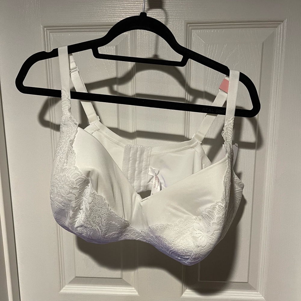 NWT Cacique White Balconette Bra 46F